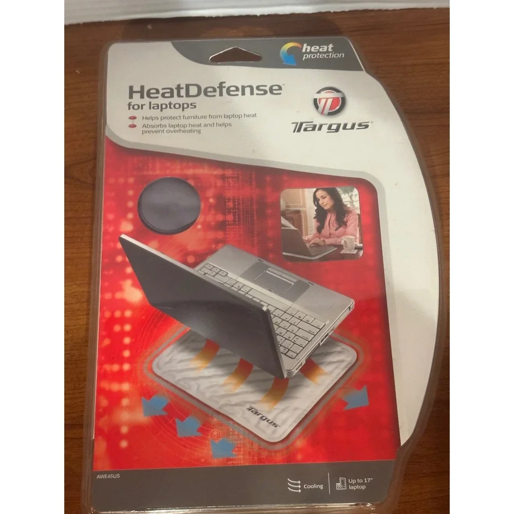 Targus HeatDefense Laptop Cooling Pad AWE45US Gray for 12-17 Inch Laptops NEW